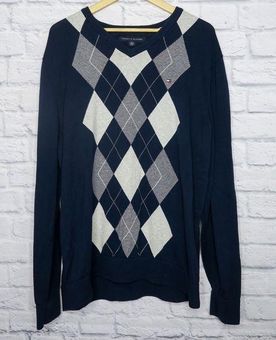 ufravigelige lækage Foresee Tommy Hilfiger Men's Argyle V Neck Sweater Size XXL - $21 - From Allison