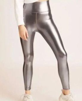 Papaya Knix Titanium Sculpt Leggings Silver Metallic Grey Size