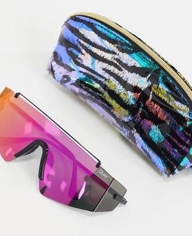 Quay Australia X Lizzo Transcend Black Pink Shield Sunglasses