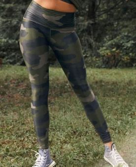 Super High Waist Leggings - Dark Camo