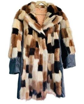 VINTAGE FUR JACKET RABBIT FUR / Leather - Vintage - clothing