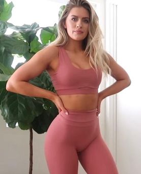 Whitney Simmons X Gymshark V2 Pink Haze Sports Bra, Women's Size Small