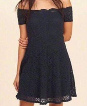 Navy Hollister Lace Dress