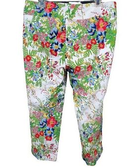 Soft Surroundings Women's In Bloom Pull On Ankle Pants White