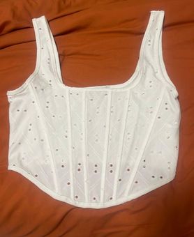 ZARA Corset Top White Size M - $24 - From Anna