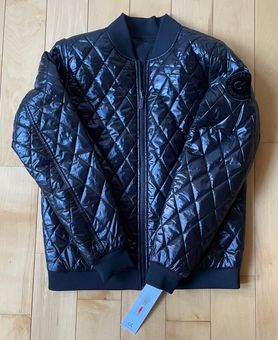 Louis Vuitton navy Leather Reversible Bomber Jacket