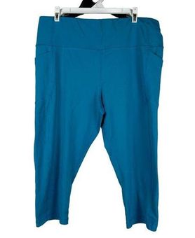 Avia Women's Blue Activewear Plus Size Capri Leggings Size XXL