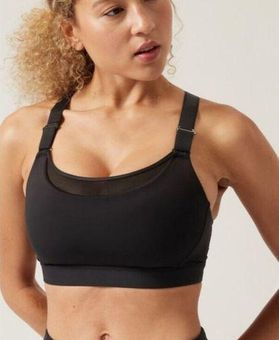 Athleta S Ultimate Adjustable Bra Small D-DD Black Sport Yoga Gym