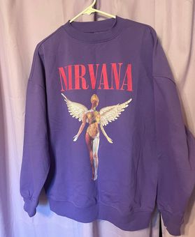 Sweaters & Sweatshirts, H&M Nirvana Sweatshirt Purple