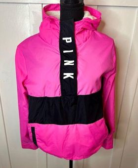 Victoria's Secret PINK Jacket Half Zip Anorak Windbreaker Hoodie