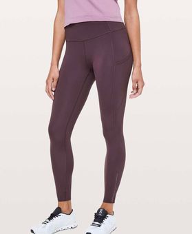 Lululemon Fast & Free 7/8 Tight II *Nulux 25 Arctic Plum Purple