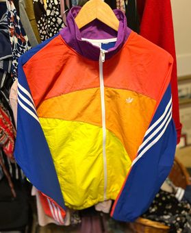 Adidas Rainbow Off-center Windbreaker / Jacket Multiple Size XL - (15% Off Retail) - From Michelle