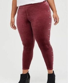 Torrid New Velvet Purple Legging with Pearls Size 3X - $32 New