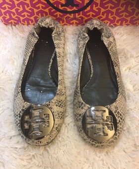 Tory Burch Reva snake Skin print Ballet Flats Tan Size 6 - $75 (74% Off  Retail) - From Jamie