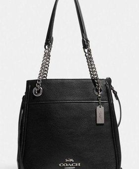 COACH Women's Cammie Leather Chain Tote