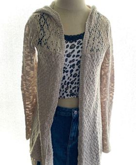 Mossimo Supply Co Long Open Crochet Cardigan Tan - $18 - From Kristie