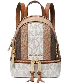 Michael Kors Rhea Mini Color-Block Logo Backpack