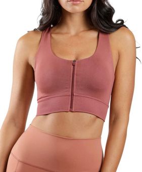 90 Degrees by Reflex 90 Degree By Reflex Zip Front Sports Bra Red