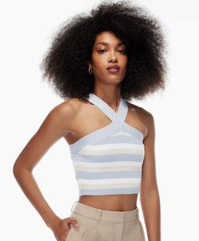 Babaton SCULPT KNIT CROPPED HALTER TOP