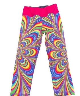 KALI Miami fitwear psychedelic 60's multicolor active wear crops Size  medium - $21 - From Elizabeth