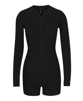 SKIMS Soft Lounge Button Up Henley Onesie 4X - $124 New With Tags - From Bae