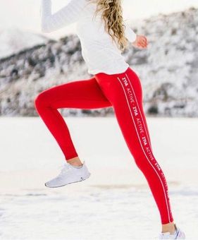 Zyia RED LOGO HIGH RISE LEGGINGS NWT SIZE 2 - $23 - From Anna