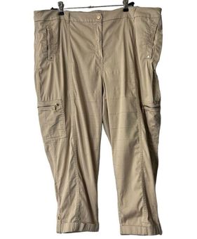 Chico's size 2.5 tan capri cargo pants IS size L/14 - $20 - From