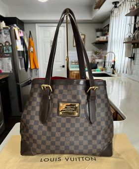 LOUIS VUITTON Hampstead GM Damier Ebene Shoulder Bag Brown