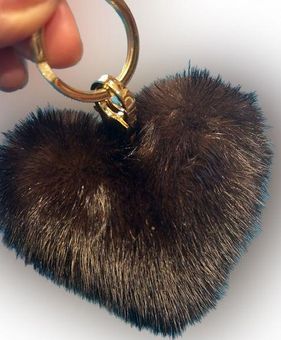 Mink Mini Heart Keychain