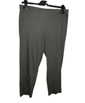 J Jill Small Tall Black Linen Stretch Straight Leg Dress Pants