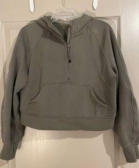 Scuba Oversized 1/2 Zip Hoodie, Heathered Grey Sage