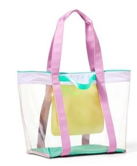 Stoney Clover Lane x Target Clear/Lavender Transparent Beach Tote Bag  Barbiecore - $89 New With Tags - From Nvrmas