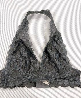 Free People, Intimates & Sleepwear, Free People Grey Galloon Lace Halter  Bra