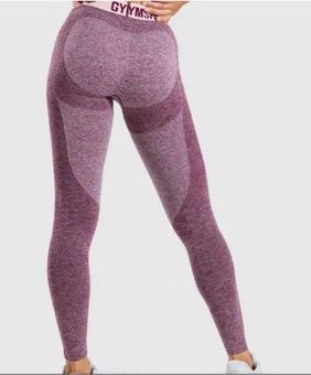 Gymshark NWT medium flex leggings in dark Ruby marl /blush nude