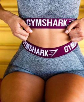 Gymshark FLEX SHORTS - Greyed Purple/White