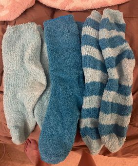 Blue Fuzzy Socks 7 76 Off Retail From Nicole