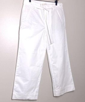 BELTED FULL-LENGTH PANTS - White