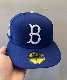 Brooklyn Dodgers Throwback White 59FIFTY Fitted Hat - Size: 7 1/8, by New Era