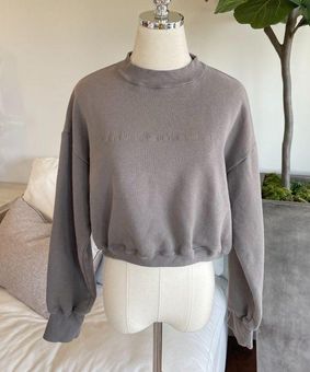 WIND AND SEA Takashi Kumagai Cropped Debossed Crewneck Sweatshirt