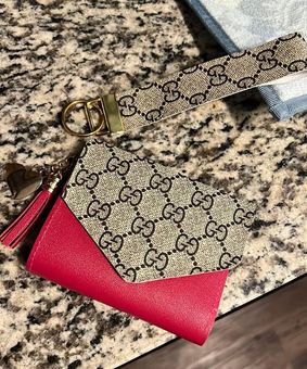 Upcycled Designer Wallet & Keychain Gold - $45 New With Tags