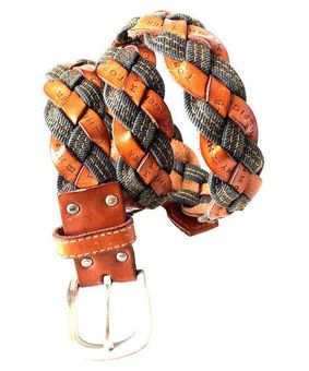 Tommy Hilfiger Braided Leather Belt 