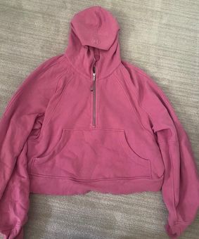 Scuba Oversized 1/2 Zip Hoodie, Pink Blossom