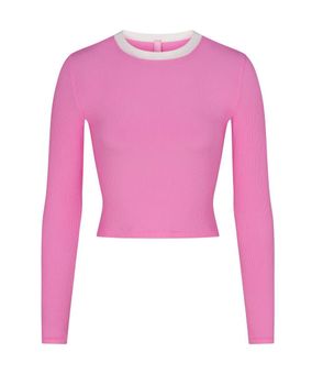 SOFT LOUNGE LONG SLEEVE CROP TOP