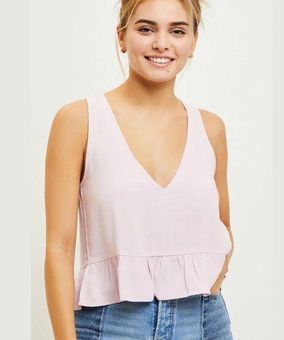 PacSun L.A. Hearts Pink V-Neck Babydoll Tank Top - $29 - From Samantha