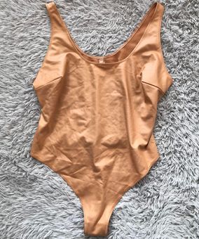 SKIMS Strappy Wet Jersey Tank Thong Bodysuit in Ochre 4X - $85 New With  Tags - From Matilda