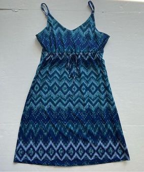 Kyodan Freedom trail by athletic a line dress size medium blue Ikat pattern  - $27 - From Krista