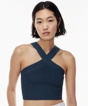 Aritzia Aritiza Sculpt Knit Criss Cross Cropped Tank Size XS - $32 - From  ella