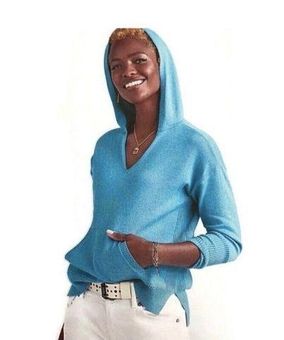 CAbi Sweater Womens Large Pool Blue Hop to Hoodie 5835 Winter Fall