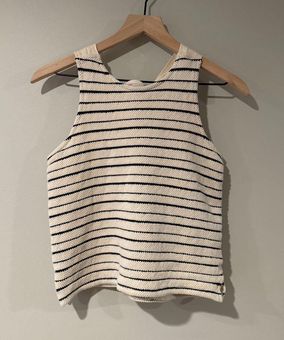 Texture & Thread Striped Bow-Back Tank Top