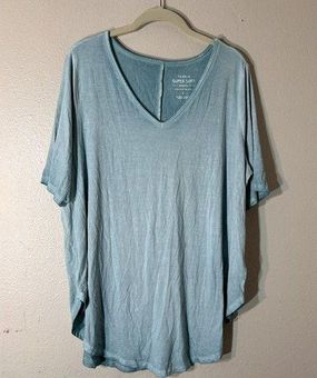 Torrid Super Soft Knit Womens Top 3 3X Tee Short Sleeve Blue Ombre Casual -  $20 - From Sahara